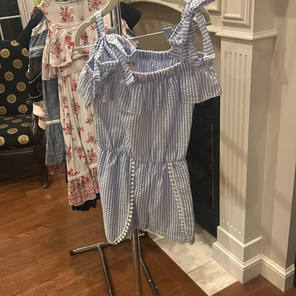 Mia Bell girls seersucker jumpsuit new with tags